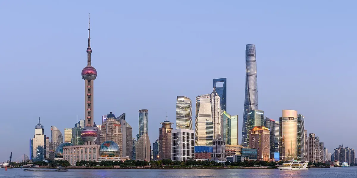 Quartier de Pudong à Shanghai